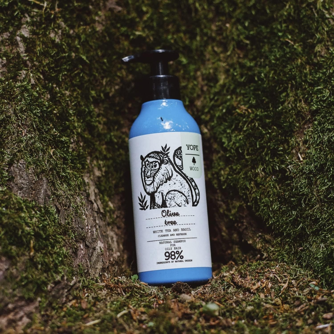 Champú natural para cabello graso Olivo YOPE Wood